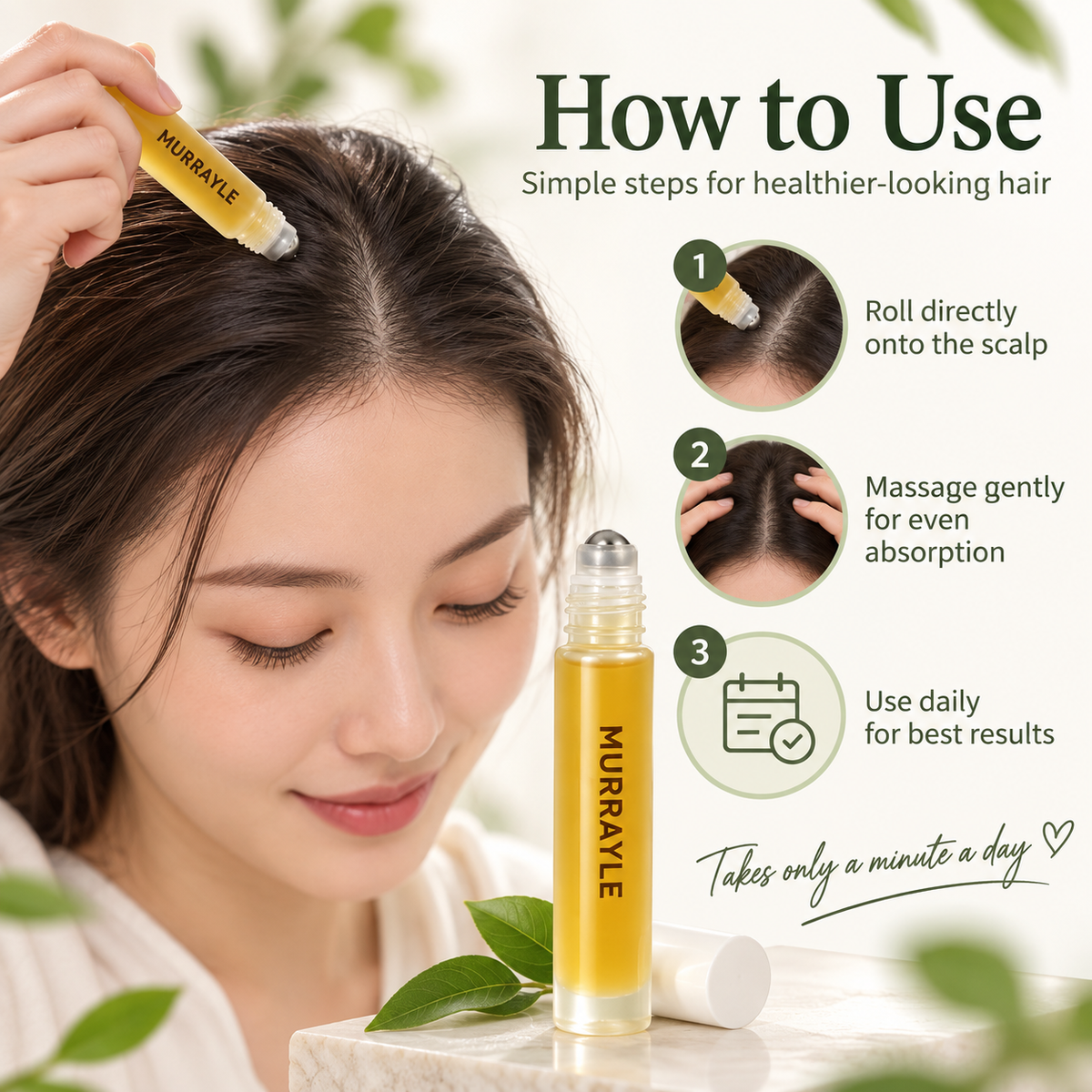 RootGlow Hair Oil Roller