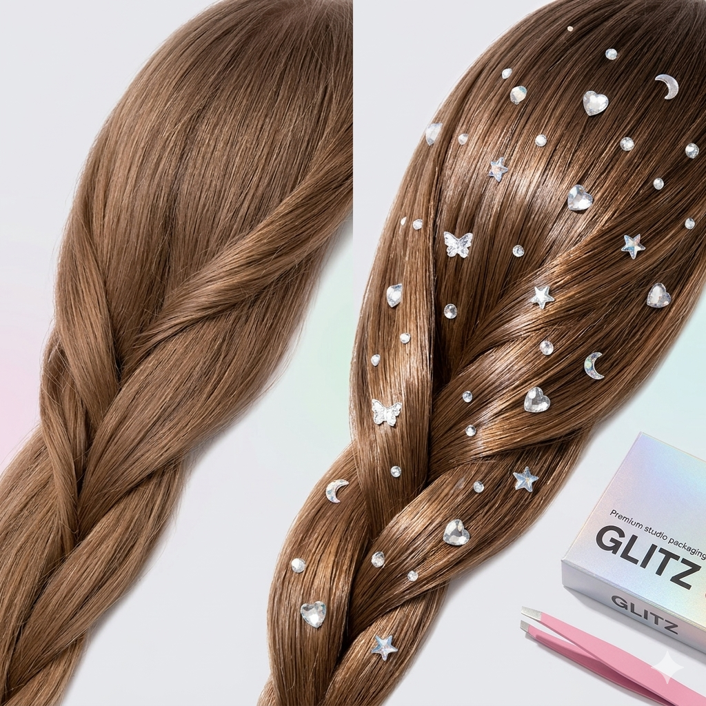 Crystal Glow Hair Gems