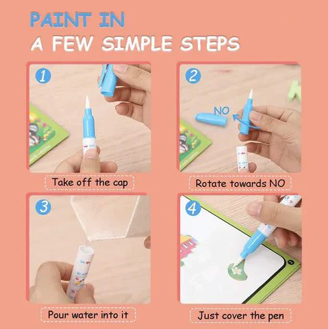 Reusable Magic Water Painting Book (SET OF 2)š³š³