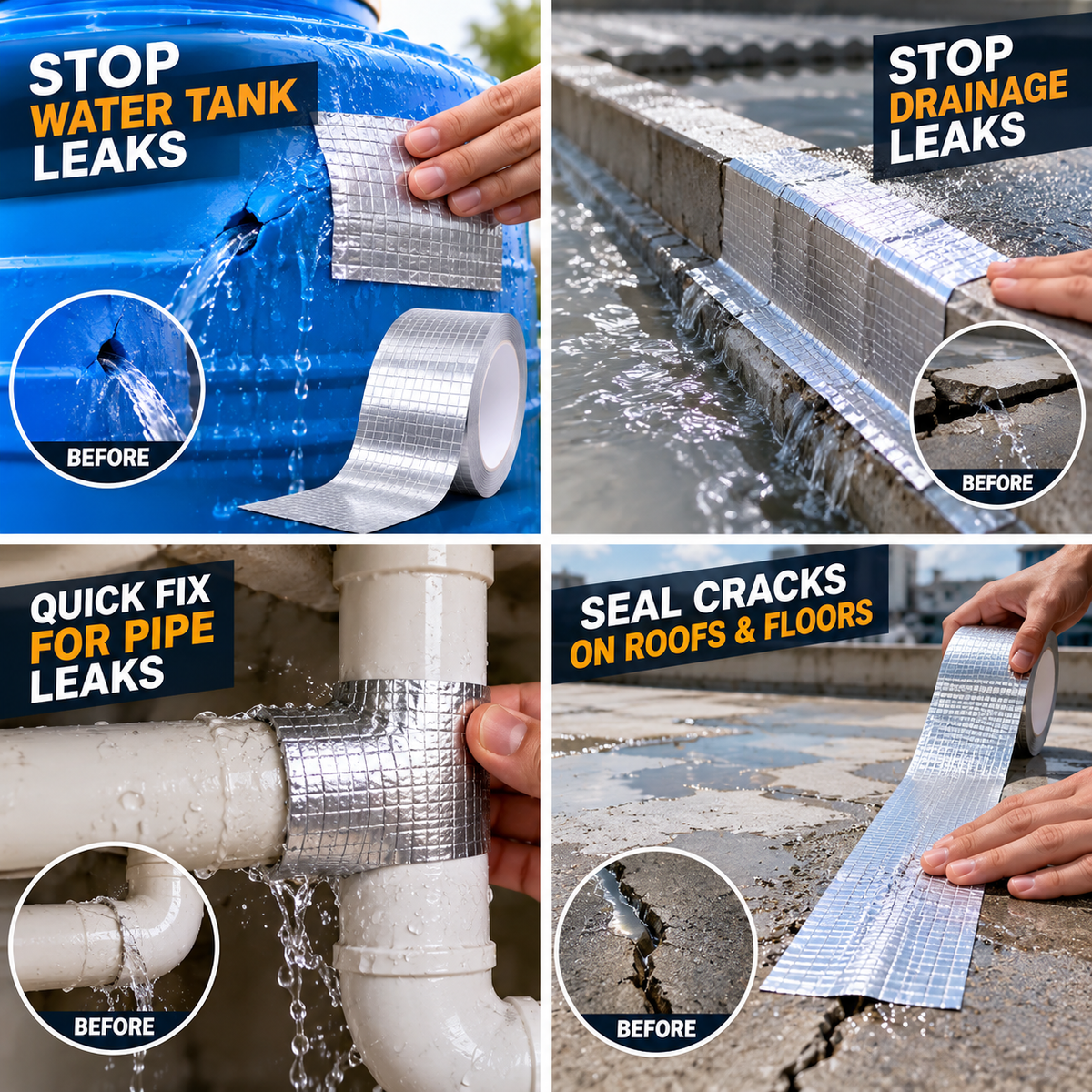 💧 AquaShield Heavy-Duty Waterproof Repair Tape