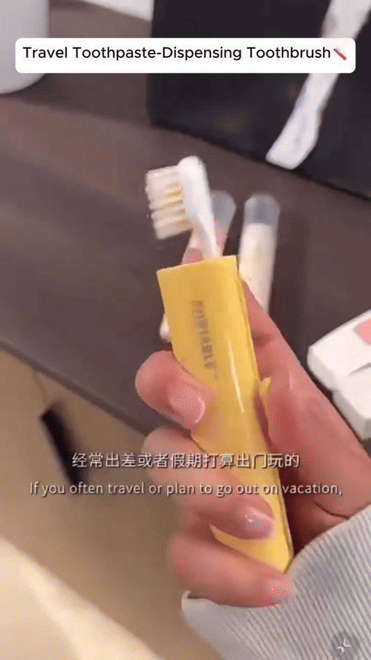Portable Toothpaste-Dispensing Toothbrush