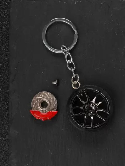 Men Wheel Charm Keychain