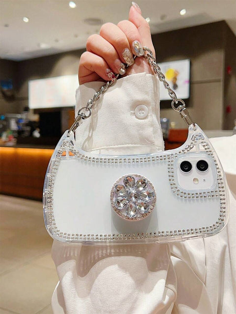 Transparent Diamond Bag IPhone Case Holder