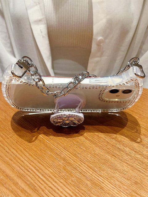 Transparent Diamond Bag IPhone Case Holder