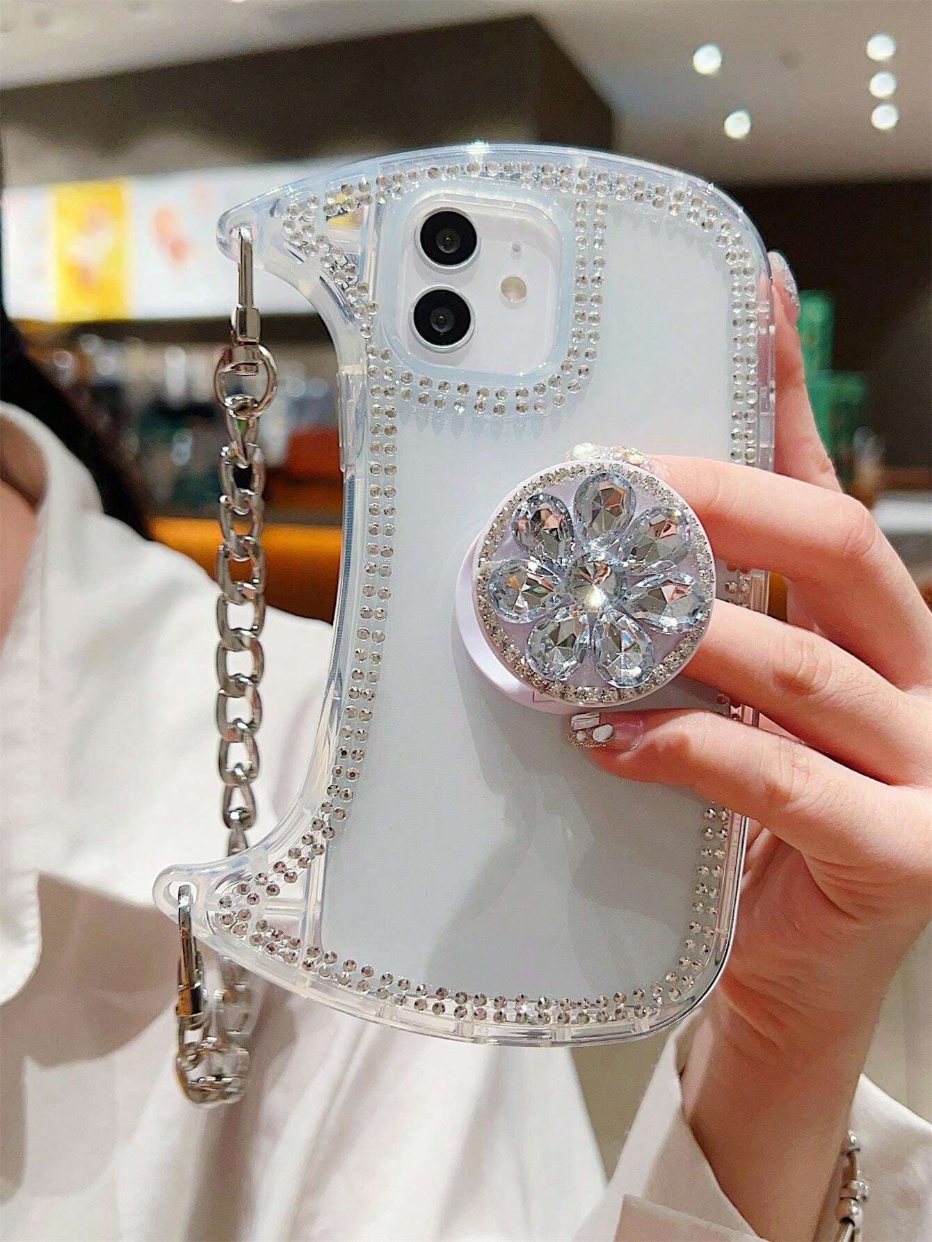 Transparent Diamond Bag IPhone Case Holder