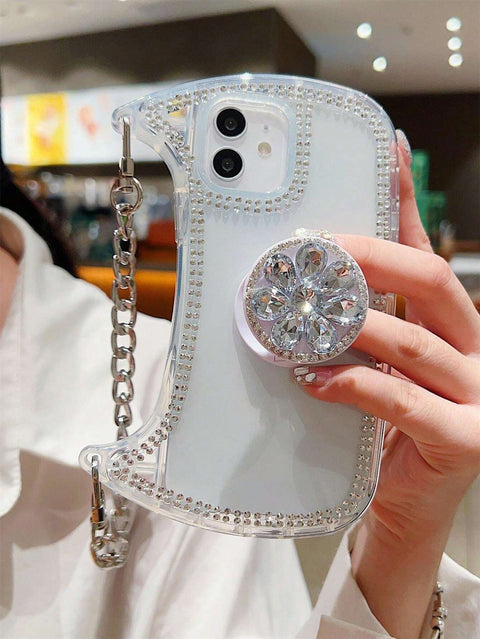 Transparent Diamond Bag IPhone Case Holder
