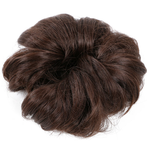 Vigorous Messy Curly Hairpieces Hair Bun