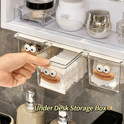 Hidden Drawer Storage Box Under Desk Drawer