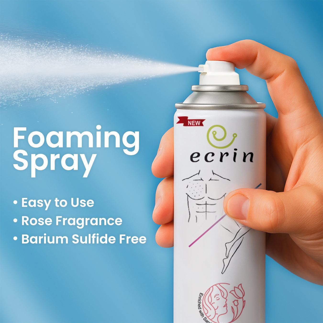 Hair Removal Foaming Spray (for men & women)