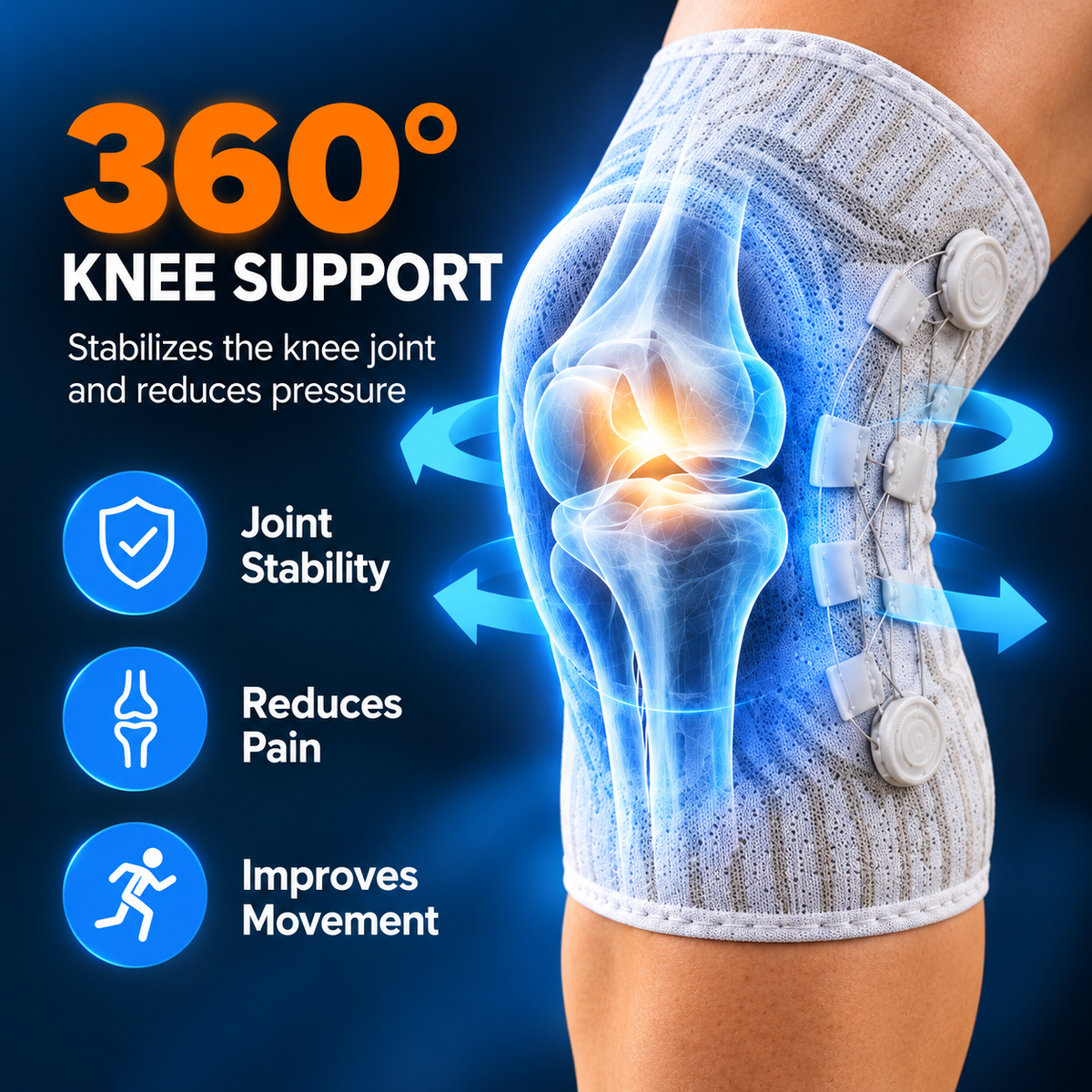 360° Adjustable Knee Support Brace
