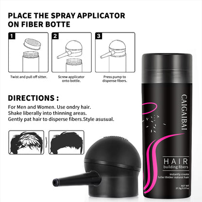 Natural hair fiber spray