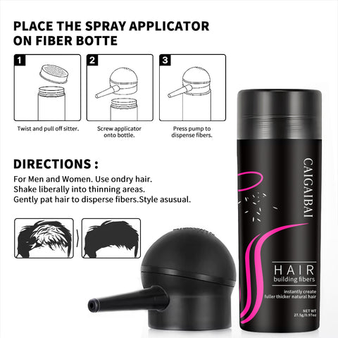 Natural hair fiber spray