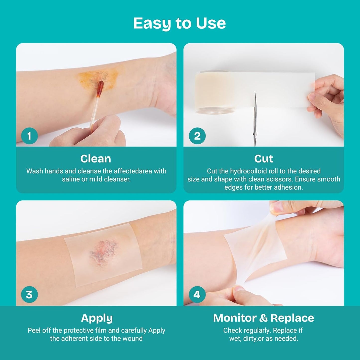 Hydrocolloid Patch Bandages for Wound & Acne Care