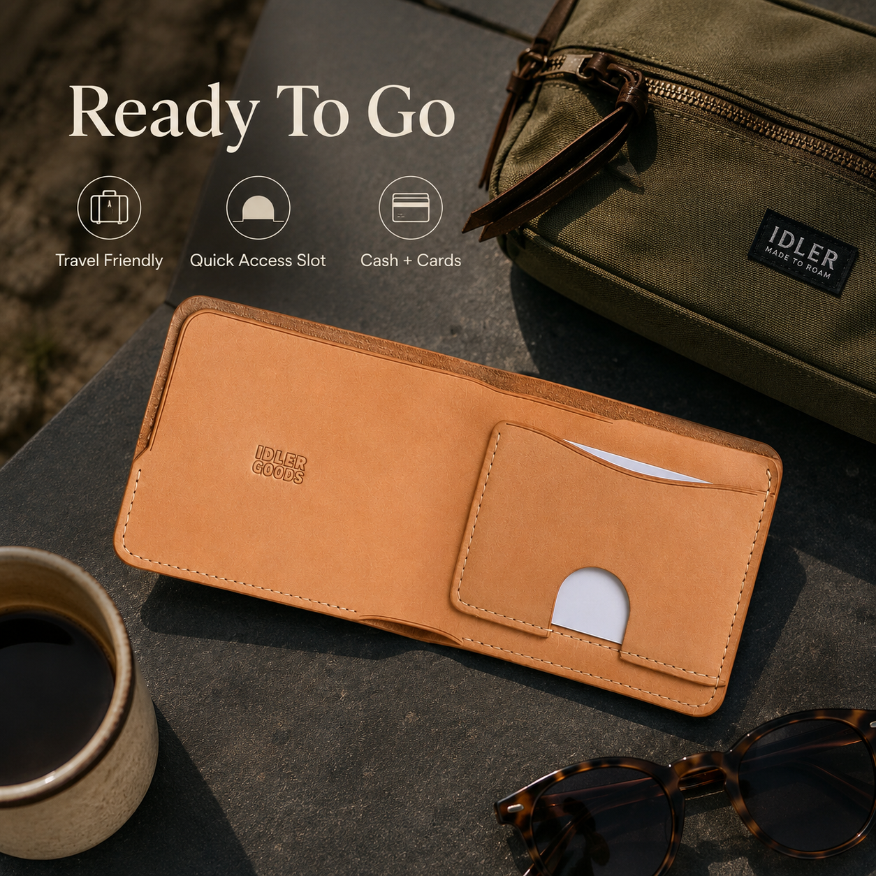 Minimalist Foldable Leather Card Wallet