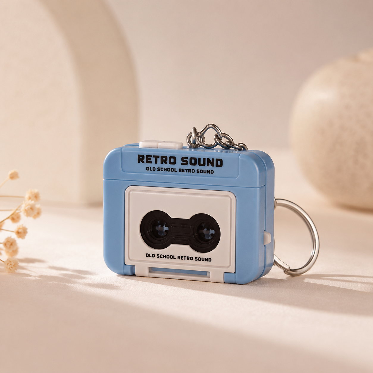 Mini Tape Recorder Keychain