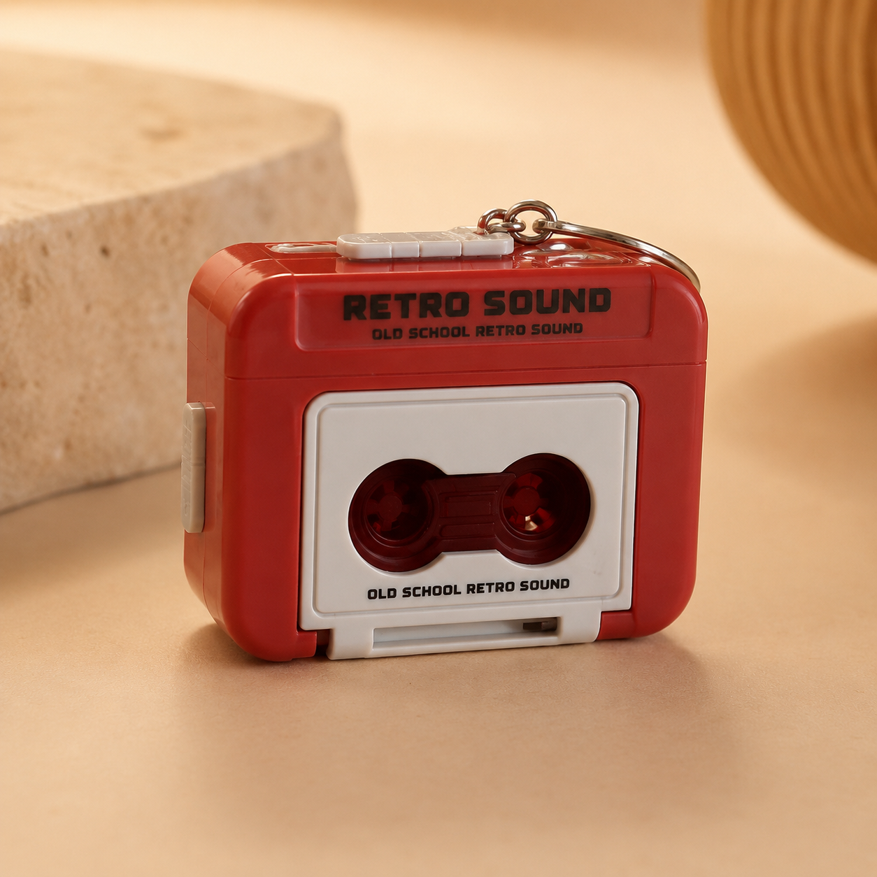 Mini Tape Recorder Keychain