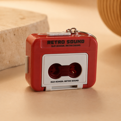 Mini Tape Recorder Keychain