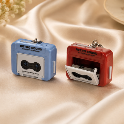 Mini Tape Recorder Keychain