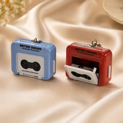 Mini Tape Recorder Keychain