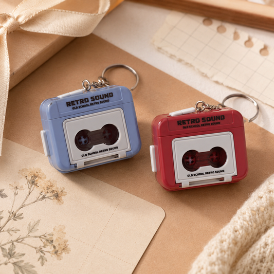Mini Tape Recorder Keychain