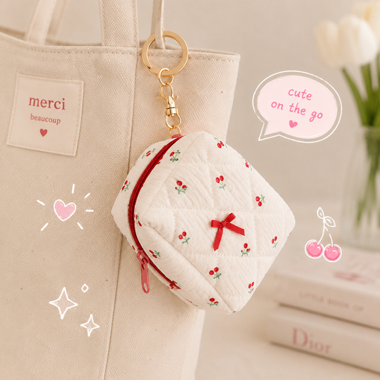 Mauve Accessories quilted  pouch🌸🩷✨