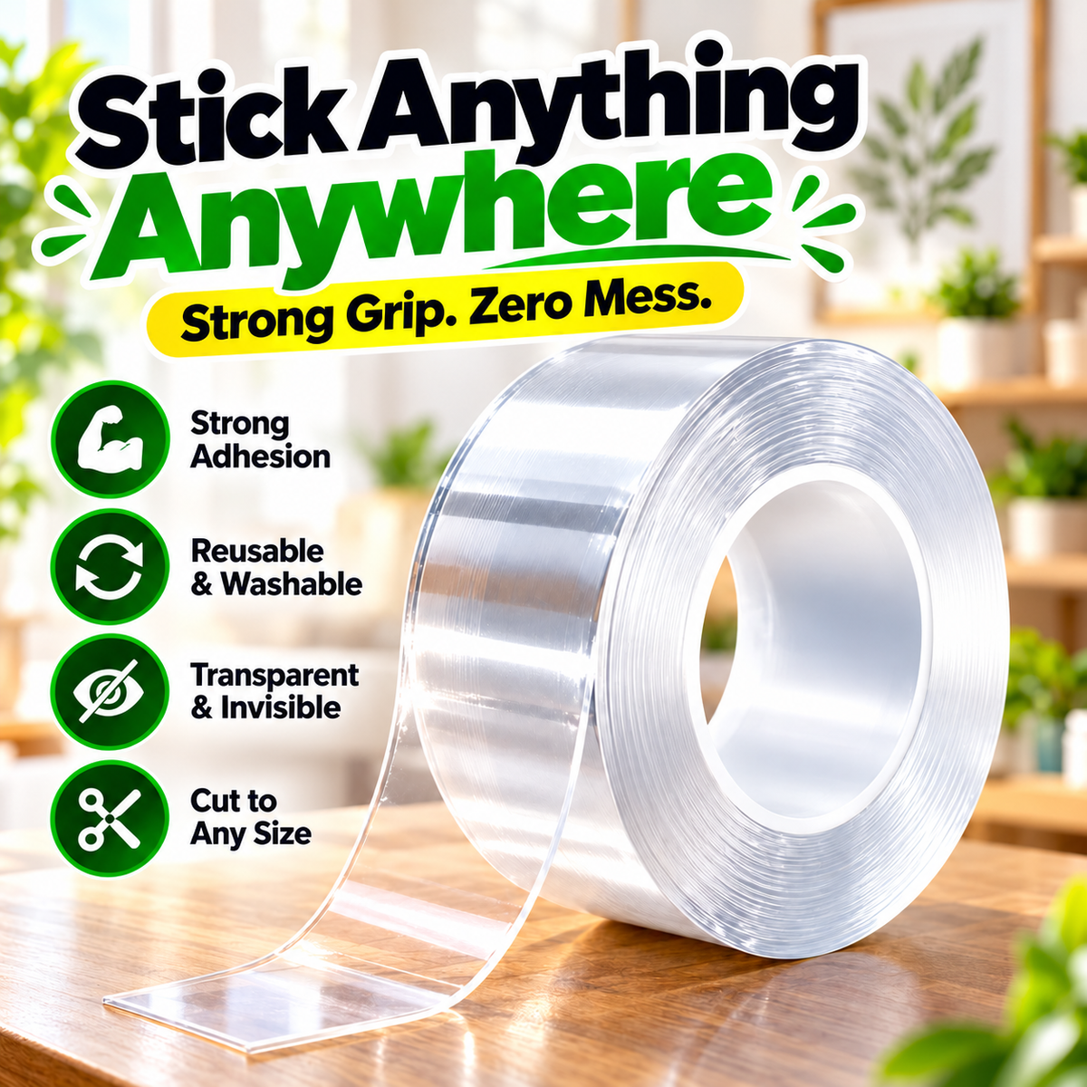 NanoGrip Reusable Double-Sided Tape