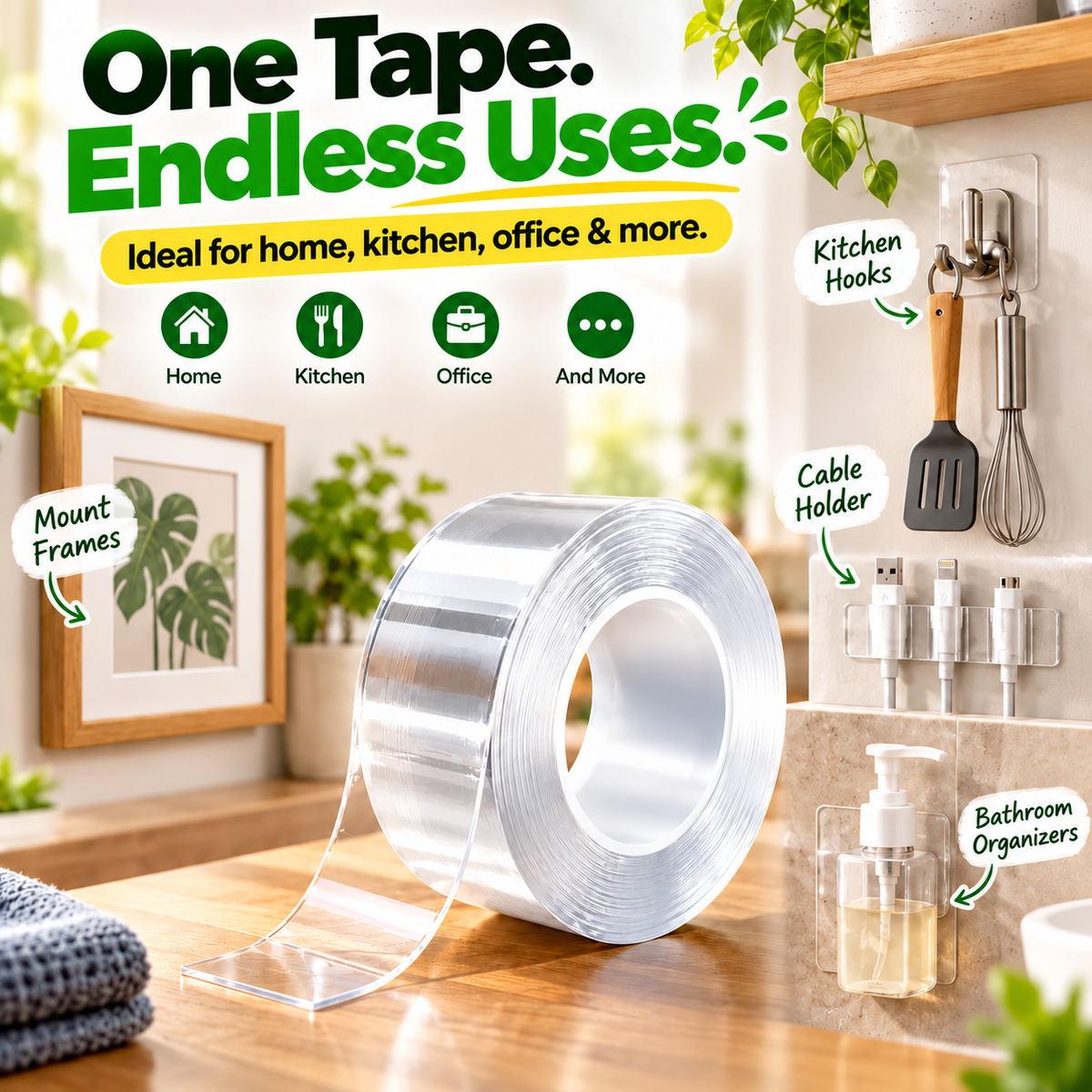 NanoGrip Reusable Double-Sided Tape