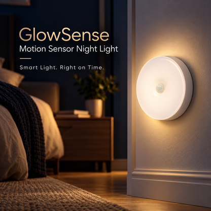 GlowSense Motion Sensor Night Light ✨