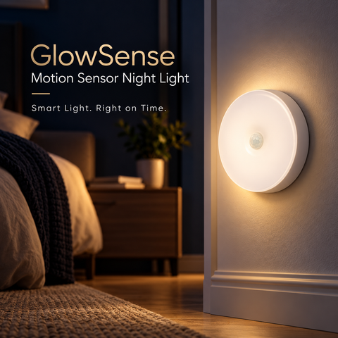 GlowSense Motion Sensor Night Light ✨
