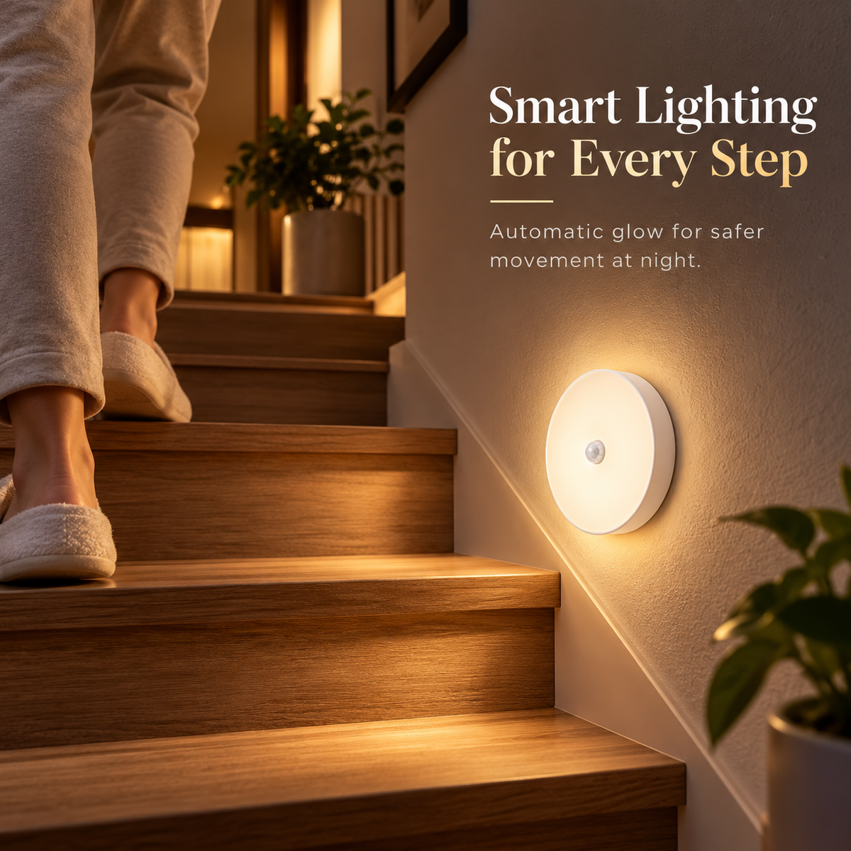 GlowSense Motion Sensor Night Light ✨
