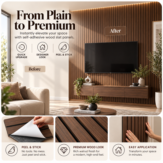 3D Wood Slat Wall Panels