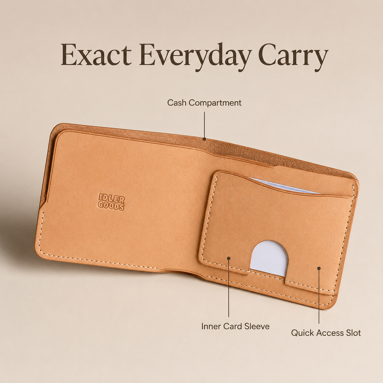 Minimalist Foldable Leather Card Wallet
