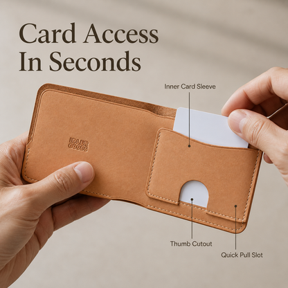 Minimalist Foldable Leather Card Wallet