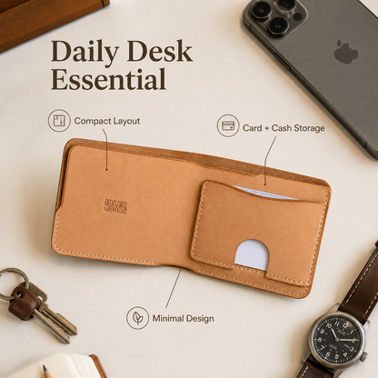 Minimalist Foldable Leather Card Wallet