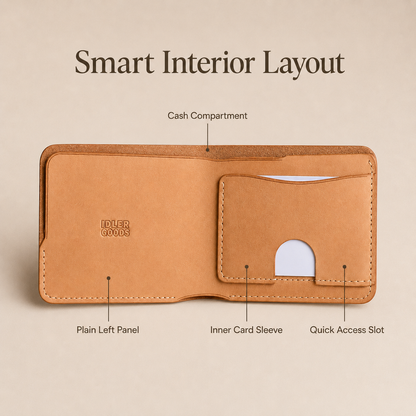 Minimalist Foldable Leather Card Wallet