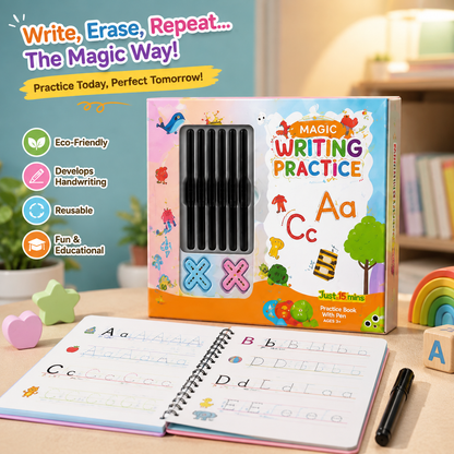 MagicTrace Reusable Handwriting Practice Book