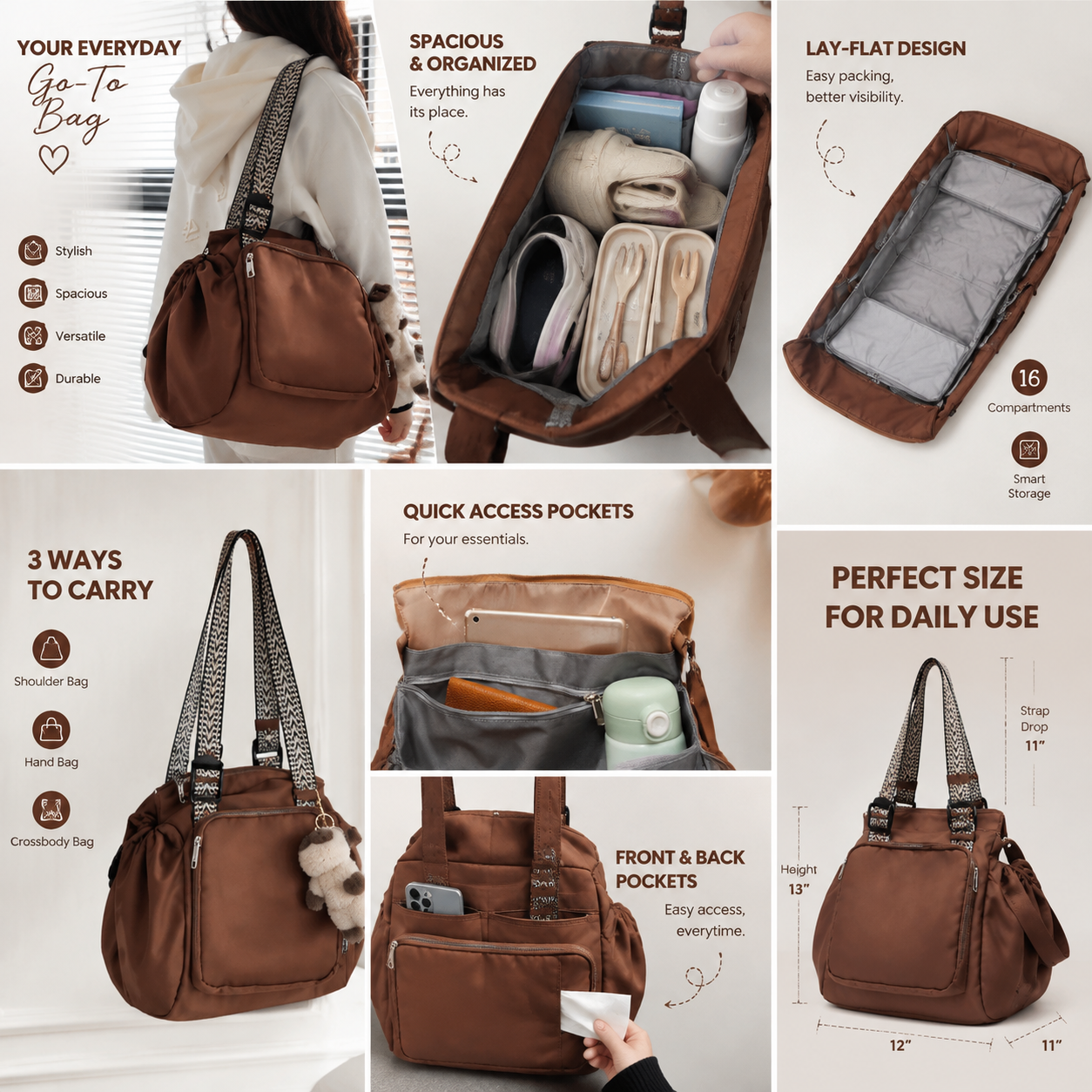 Convertible Travel Tote Backpack