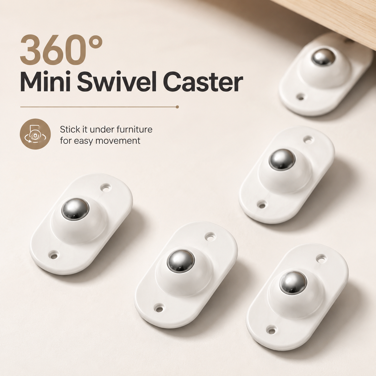 MoveEase 360° Caster Wheels