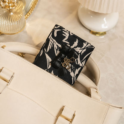 Elegant Floral Bow Charm Wallet