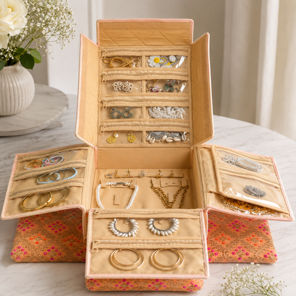 4-Side Multi-Pouch Jewellery Organizer