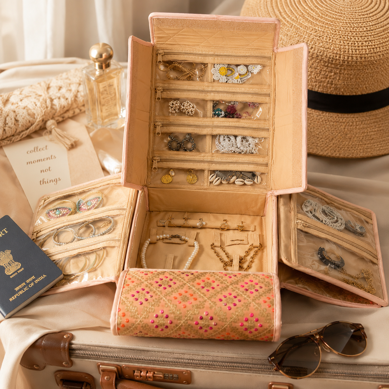 4-Side Multi-Pouch Jewellery Organizer