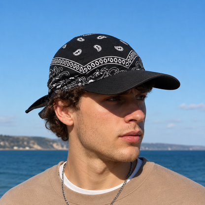Unisex Cotton Bandana-Print Baseball Caps