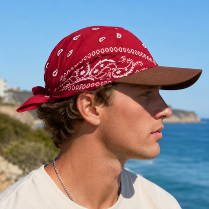 Unisex Cotton Bandana-Print Baseball Caps