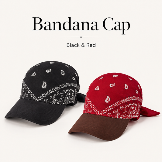 Unisex Cotton Bandana-Print Baseball Caps