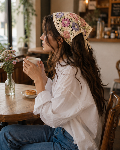 Crochet Floral Head & Waist Bandana