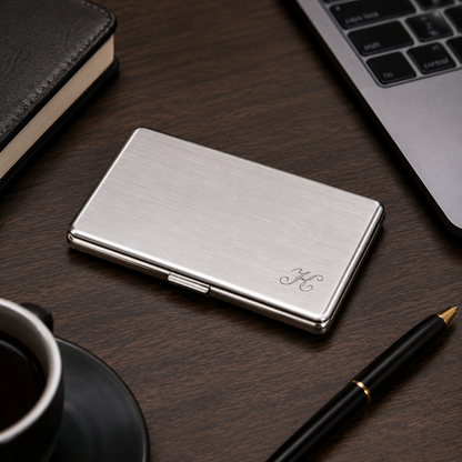 Premium Briefcase-Style Metal Card Wallet