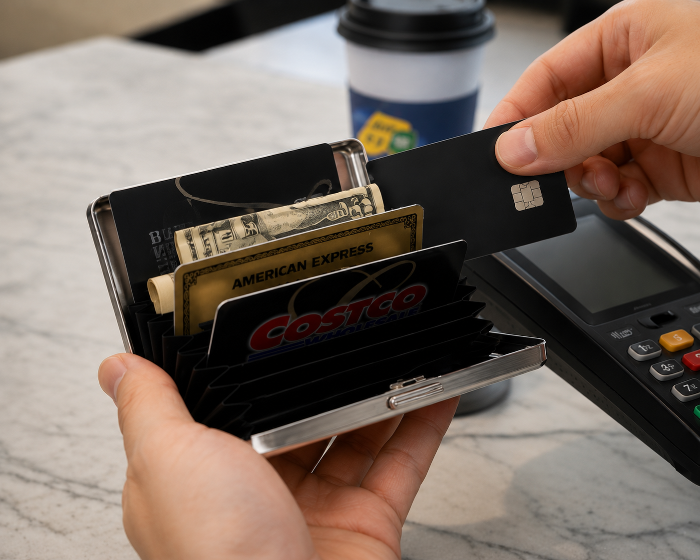 Premium Briefcase-Style Metal Card Wallet