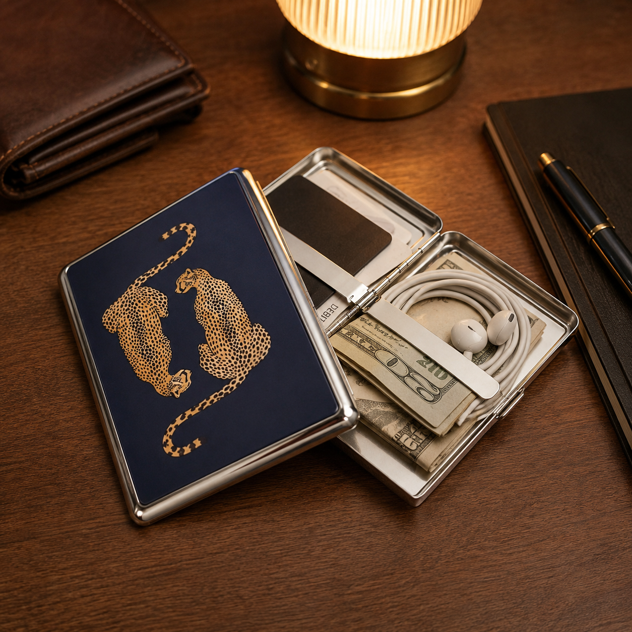 Vintage Tin Card-Holder Wallet