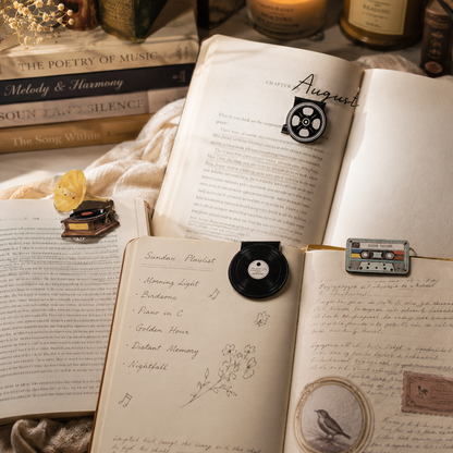 Vintage Music Bookmark Clips 🎵📚