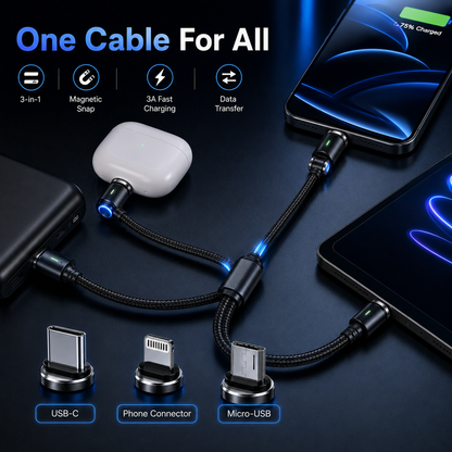 3-in-1 Magnetic Fast Charging Cable